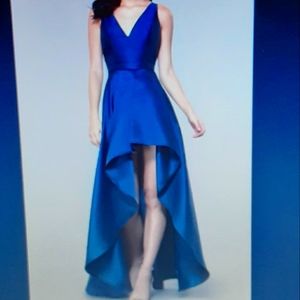 Navy High-low Prom Dress